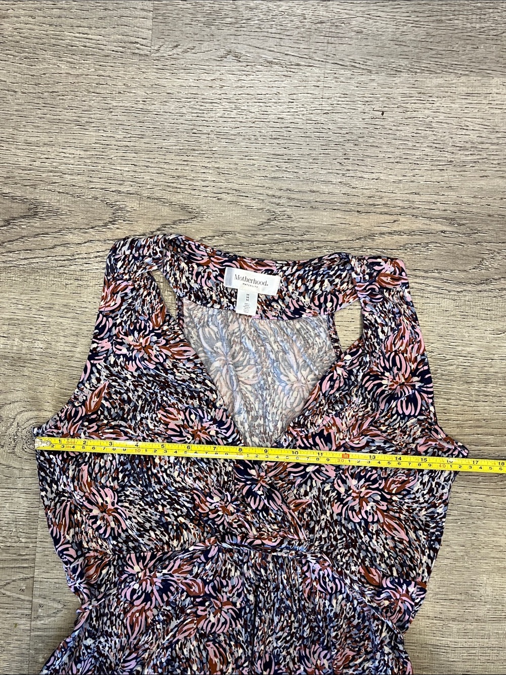 Motherhood Maternity Pink and Purple Floral V-Neck Maxi Dress Size M - Picture 3 of 8